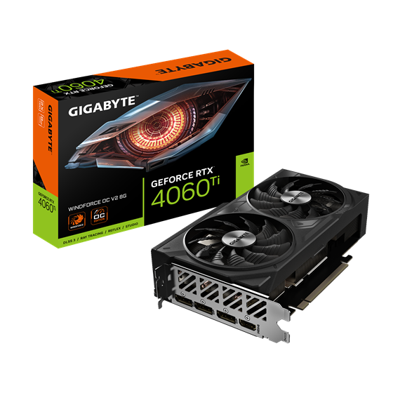 Grafička kartica Gigabyte, nVidia GeForce RTX 4060 Ti WINDFORCE OC V2 8G, 8GB GDDR6, 2x HDMI, 2x DisplayPort
