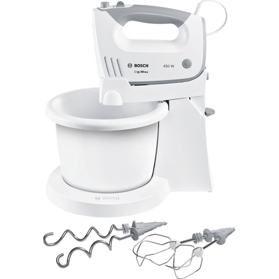 Bosch MFQ36460S, Ručni mikser, ErgoMixx, 450 W, Bijela,