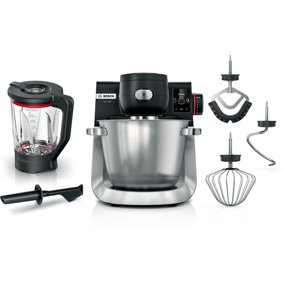 Bosch MUMS6ZS17,Kuhinjski robot s vagom, 1600 W, Crna, Brušeni nehrđajući čelik