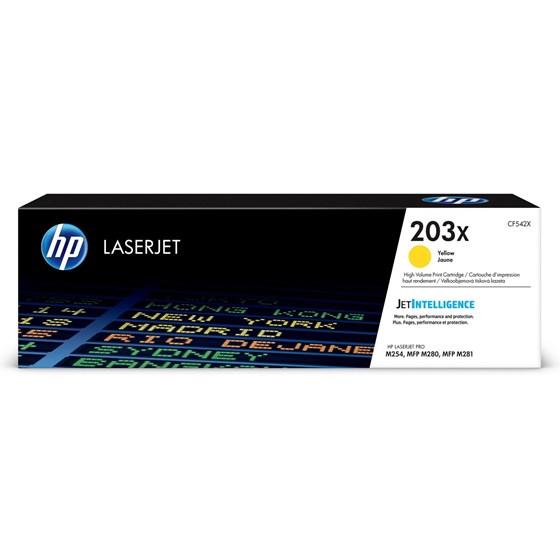 Toner HP 203X Yellow LaserJet Toner CF542X