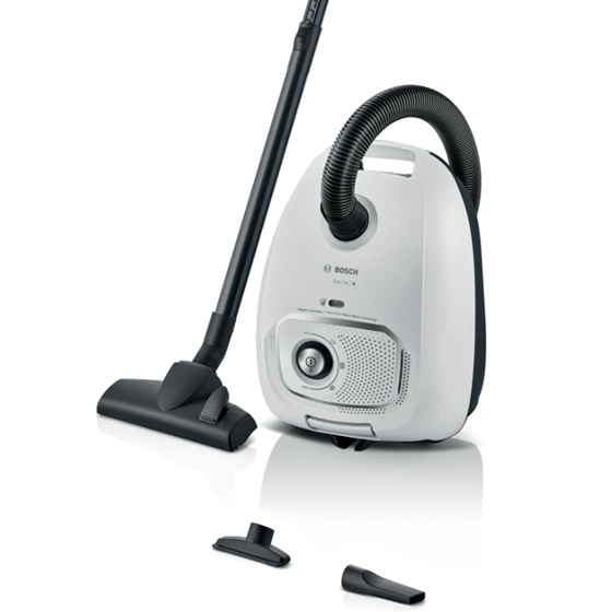 Bosch BGB41WH1, Usisavač s vrećicom, Bijela