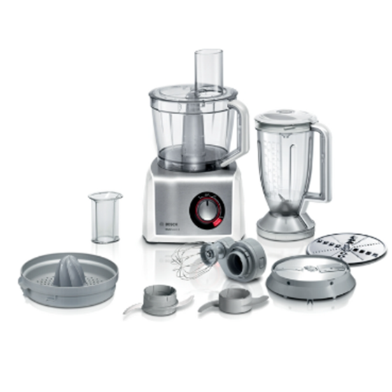 Bosch MC812S820, Multipraktik, MultiTalent 8, 1250 W, Bijela, Brušeni nehrđajući čelik