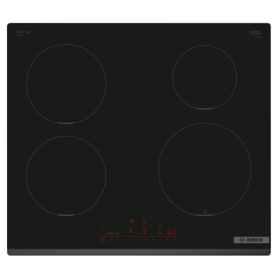 Bosch PIE631HC1E, Indukcijska ploča za kuhanje, 60 cm, Crna, ugradnja bez okvira