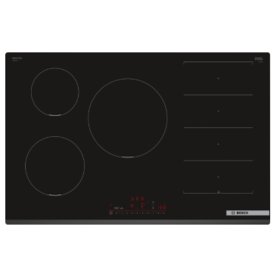 Bosch PXV831HC1E, Indukcijska ploča za kuhanje, 80 cm, Crna, ugradnja bez okvira