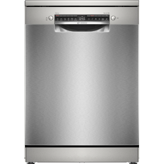 Bosch SMS4EVI04E, Samostojeća perilica posuđa, 60 cm, Brušeni čelik, s premazom protiv otisaka prstiju