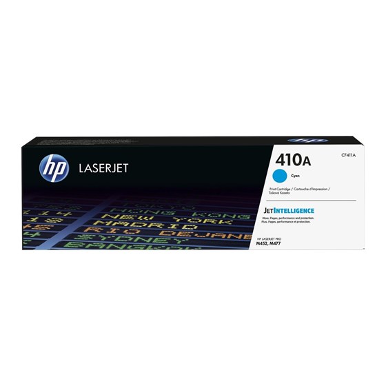 Toner HP Color LaserJet 410A Cyan P/N: CF411A 