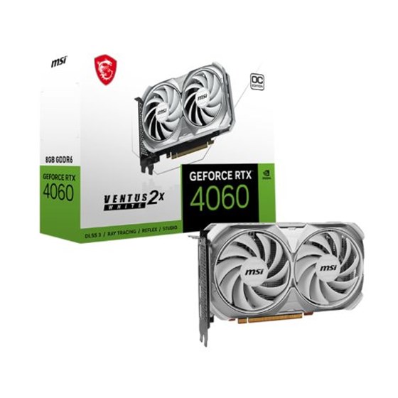 Grafička kartica MSI, nVidia GeForce RTX 4060 VENTUS 2X WHITE 8G OC, 8GB GDDR6, 1x HDMI, 3x DisplayPort 