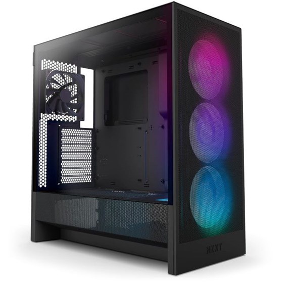 Kućište NZXT H5 Flow RGB 2024, crno bez napajanja, ATX, CC-H52FB-R1