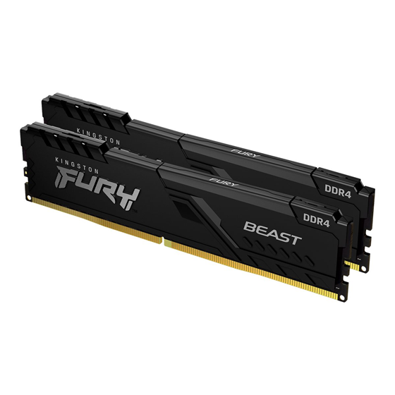 Memorija za PC, 32GB (2x 16GB) DDR4 3200 MT/s, Kingston FURY Beast, CL16, KF432C16BB1K2/32