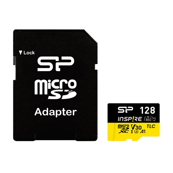 Memorija SD Micro Card, 128GB Silicon Power, A1 V30 UHS-I Inspire + adapter SD, SP128GBSTXLV3V1NSP