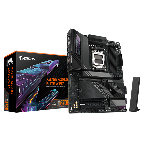 Matična ploča Gigabyte X870E AORUS ELITE WiFi 7, AMD X870, Socket AM5, ATX, DDR5
