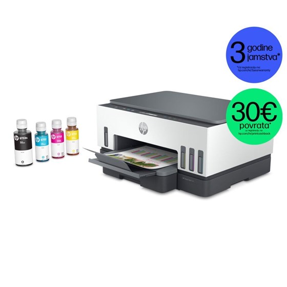 Multifunkcijski uređaj HP Smart Tank 720 ITS Wireless 4800x1200dpi brzina: 15str/min USB 2.0 Wi-Fi Bluetooth P/N: 6UU46A
