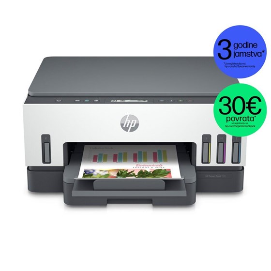 Multifunkcijski uređaj HP Smart Tank 720 ITS Wireless 4800x1200dpi brzina: 15str/min USB 2.0 Wi-Fi Bluetooth P/N: 6UU46A