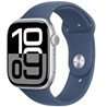 Apple Watch S10 GPS 46mm Silver Alu Case with Denim Sport Band - M/L