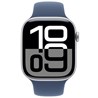 Apple Watch S10 GPS 46mm Silver Alu Case with Denim Sport Band - M/L