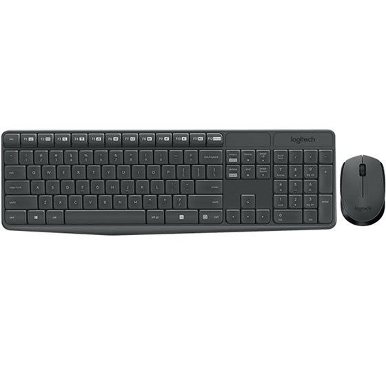 Tipkovnica i miš Bežična Logitech MK235 Wireless Desktop USB crna P/N: 920-008031