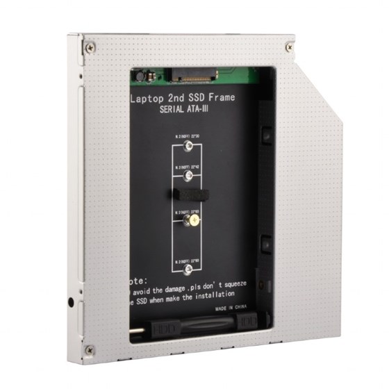 Interna ladica Gembird slim 9.5mm za laptope za M.2 SSD (ČIŠĆENJE ZALIHA) P/N: A-SATA95M2-01