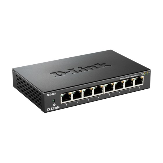 D-Link DGS-108/E, 8-Port Gigabit Unmanaged Desktop Switch