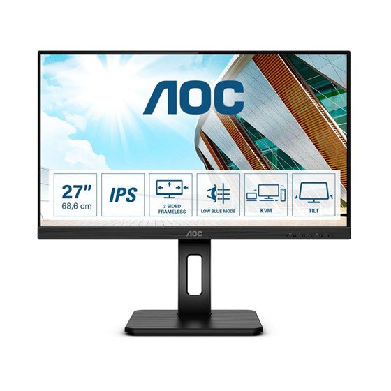 Monitor AOC 27P2C, 27 Full HD IPS, 75Hz, 4ms, HDMI, DP, Audio In, Audio Out, 4x USB