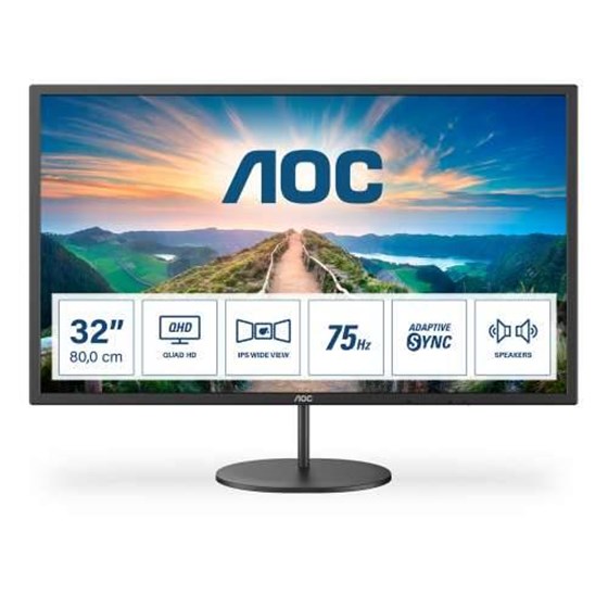 Monitor AOC Q32V4, 31.5" QHD 75Hz IPS, 4ms, HDMI, DP, Audio