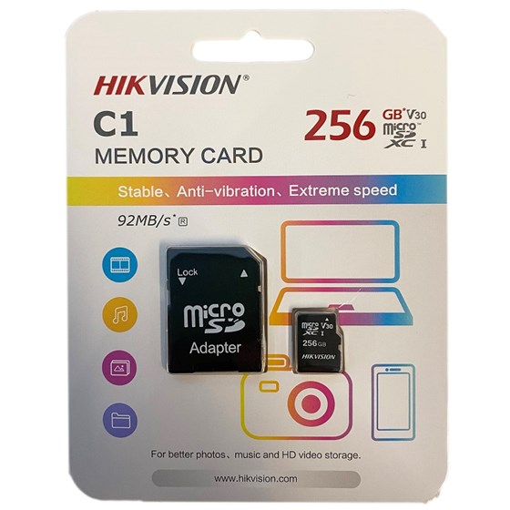 Memorijska kartica Hikvision microSDHC, Class10, 256GB + SD adapter