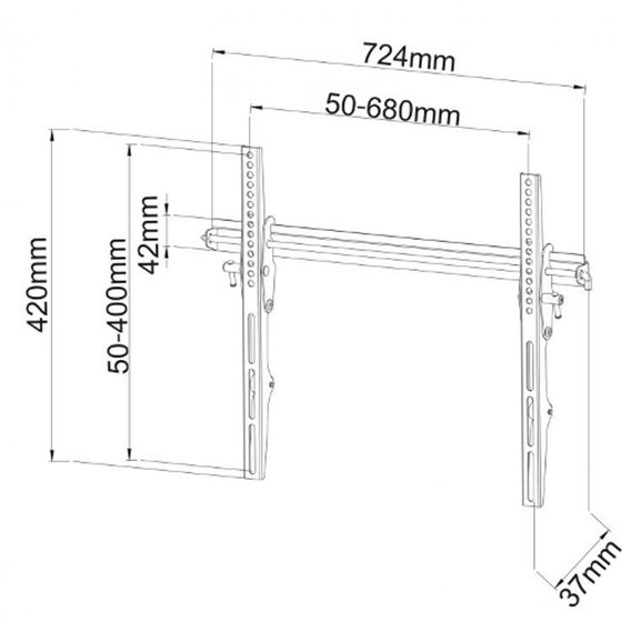 SBOX zidni stalak za TV PLB-133L40” - 65”,do 50 kg